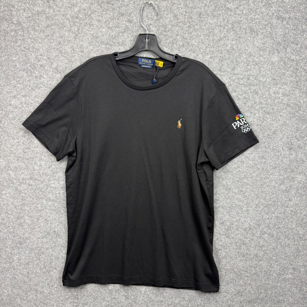 Polo Ralph‎ Lauren Paris 2024 Olympics Custom Slim Fit T-Shirt Black Mens XL NWT